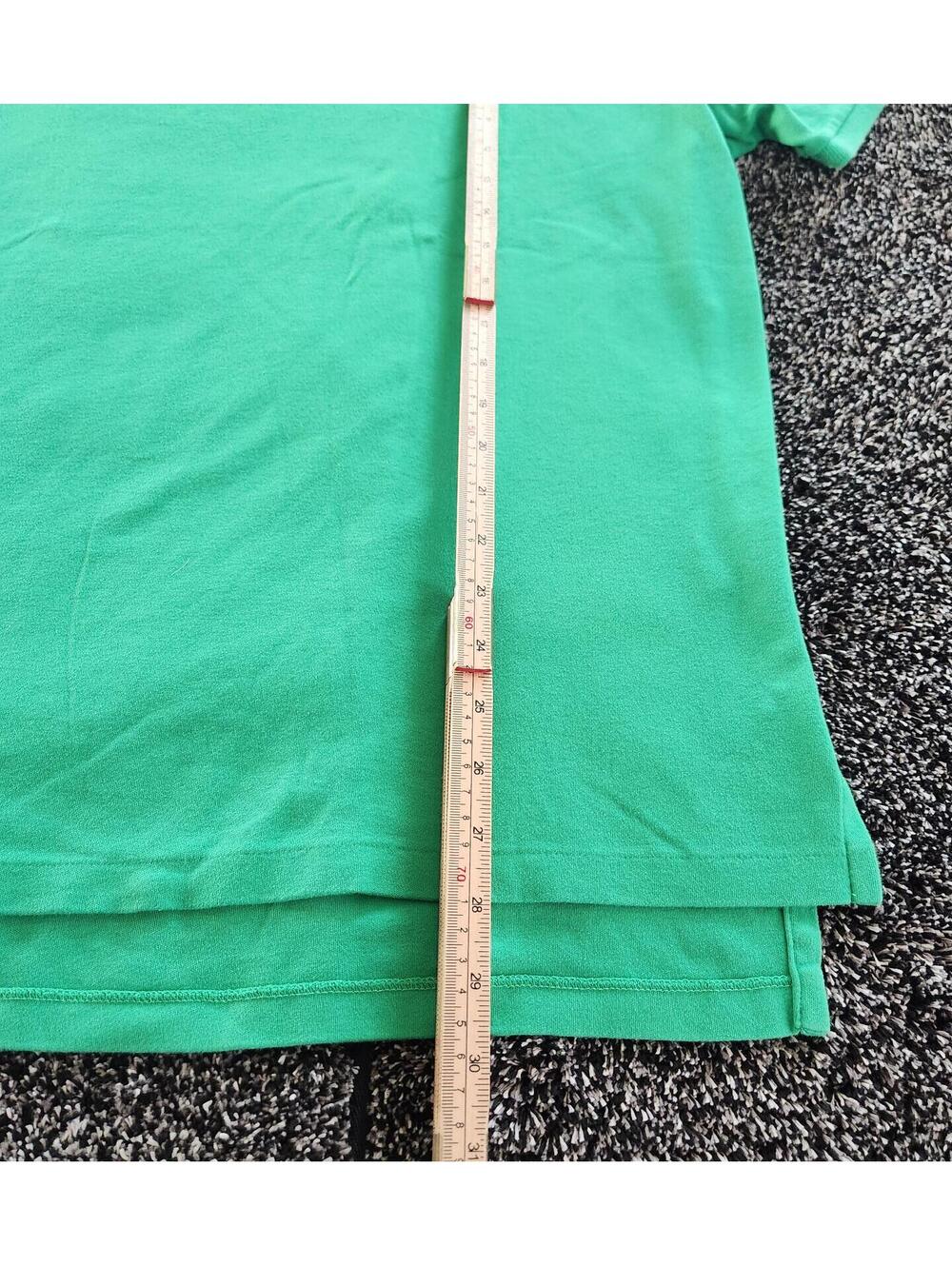Vintage Polo Ralph Lauren Custom Fit Sz XL S/s Polo shirt Green Pink Pony Cotton - Picture 6 of 11